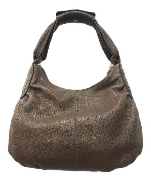 TOD'S（トッズ）TOD'S (トッズ) レザーワンショルダーバッグ ブラウンの古着・服飾アイテム