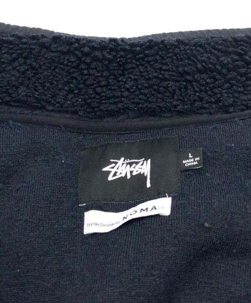 stussy（ステューシー）stussy (ステューシー) NOMA t.d. (ノーマティーディー) Lima Jacquard Sherpa Jacket ネイビー×カーキ サイズ:SIZE Lの古着・服飾アイテム