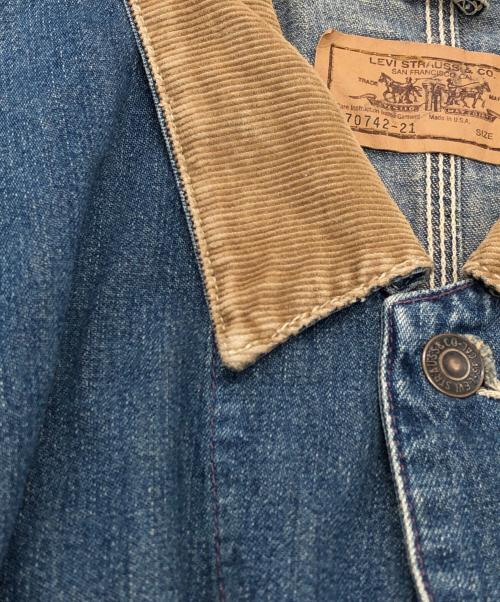 LEVI'S（リーバイス）LEVI'S (リーバイス) 襟コーデュロイデニムカバーオール インディゴ サイズ:SIZE 38の古着・服飾アイテム