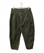 Porter Classicポータークラシック）の古着「MOLESKIN BEBOP PANTS」｜グリーン