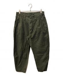 Porter Classic（ポータークラシック）の古着「MOLESKIN BEBOP PANTS」｜グリーン