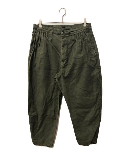 Porter Classic（ポータークラシック）Porter Classic (ポータークラシック) MOLESKIN BEBOP PANTS グリーン サイズ:SIZE Mの古着・服飾アイテム