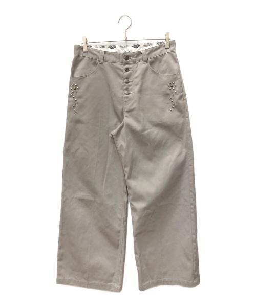 Dickies（ディッキーズ）Dickies (ディッキーズ) BADWAY (バッドウェイ) studs chino pants グレー サイズ:SIZE Mの古着・服飾アイテム