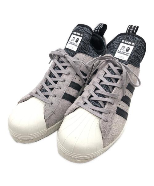 adidas（アディダス）adidas (アディダス) NEIGHBORHOOD (ネイバーフッド) A BATHING APE (アベイシングエイプ) SUPER STAR BOOST NH BAPE グレー サイズ:SIZE 29.5cmの古着・服飾アイテム