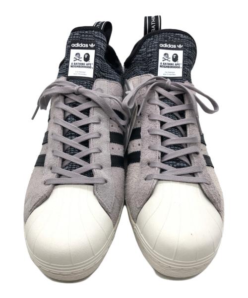 adidas（アディダス）adidas (アディダス) NEIGHBORHOOD (ネイバーフッド) A BATHING APE (アベイシングエイプ) SUPER STAR BOOST NH BAPE グレー サイズ:SIZE 29.5cmの古着・服飾アイテム