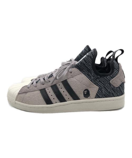 adidas（アディダス）adidas (アディダス) NEIGHBORHOOD (ネイバーフッド) A BATHING APE (アベイシングエイプ) SUPER STAR BOOST NH BAPE グレー サイズ:SIZE 29.5cmの古着・服飾アイテム