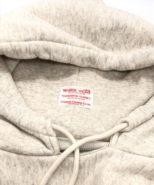 Champion（チャンピオン）Champion (チャンピオン) 後付けフード リバースウィーブパーカー アイボリー サイズ:SIZE Lの古着・服飾アイテム