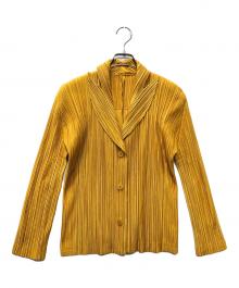 PLEATS PLEASE（プリーツプリーズ）の古着「プリーツジャケット」｜イエロー