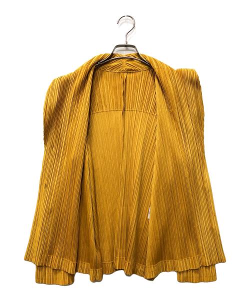 PLEATS PLEASE（プリーツプリーズ）PLEATS PLEASE (プリーツプリーズ) プリーツジャケット イエロー サイズ:3の古着・服飾アイテム