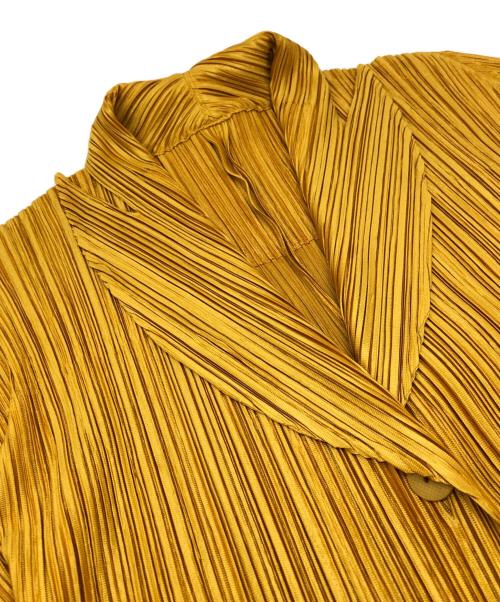 PLEATS PLEASE（プリーツプリーズ）PLEATS PLEASE (プリーツプリーズ) プリーツジャケット イエロー サイズ:3の古着・服飾アイテム