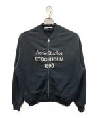 Acne studiosアクネ ストゥディオズ）の古着「ジップロゴスウェット」｜ネイビー