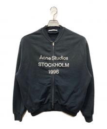 Acne studios（アクネ ストゥディオズ）の古着「ジップロゴスウェット」｜ネイビー