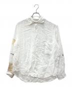 KAPITALキャピタル）の古着「Linen Drawn Work Hippie Sleeve Shirt」｜ホワイト