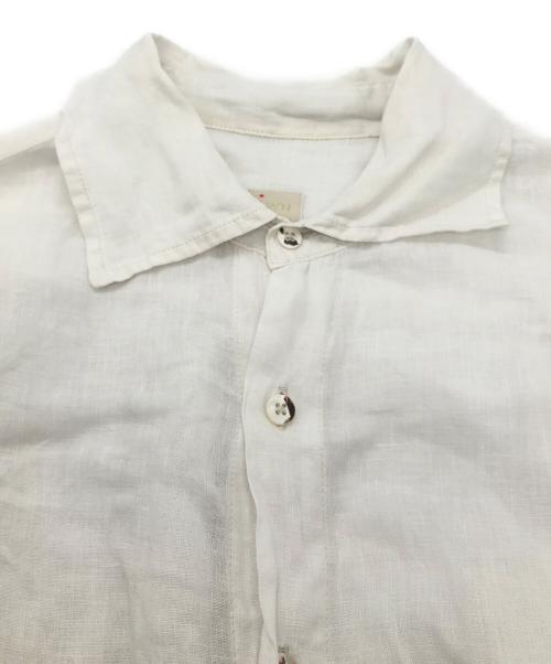 KAPITAL（キャピタル）KAPITAL (キャピタル) Linen Drawn Work Hippie Sleeve Shirt ホワイト サイズ:SIZE Lの古着・服飾アイテム