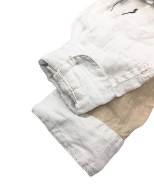 KAPITAL（キャピタル）KAPITAL (キャピタル) Linen Drawn Work Hippie Sleeve Shirt ホワイト サイズ:SIZE Lの古着・服飾アイテム