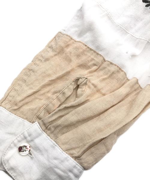 KAPITAL（キャピタル）KAPITAL (キャピタル) Linen Drawn Work Hippie Sleeve Shirt ホワイト サイズ:SIZE Lの古着・服飾アイテム