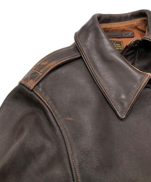 THE REAL McCOY'S（ザ・リアルマッコイズ）THE REAL McCOY'S (ザ・リアルマッコイズ) A-2レザーフライトジャケット ブラウン サイズ:SIZE 36の古着・服飾アイテム