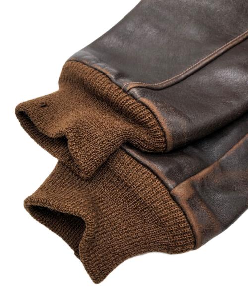 THE REAL McCOY'S（ザ・リアルマッコイズ）THE REAL McCOY'S (ザ・リアルマッコイズ) A-2レザーフライトジャケット ブラウン サイズ:SIZE 36の古着・服飾アイテム