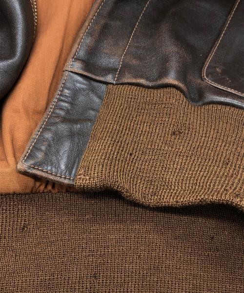 THE REAL McCOY'S（ザ・リアルマッコイズ）THE REAL McCOY'S (ザ・リアルマッコイズ) A-2レザーフライトジャケット ブラウン サイズ:SIZE 36の古着・服飾アイテム