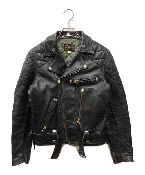 Buco（ブコ）Buco (ブコ) J-82 PADDEDダブルレザージャケット ブラック サイズ:SIZE 38の古着・服飾アイテム