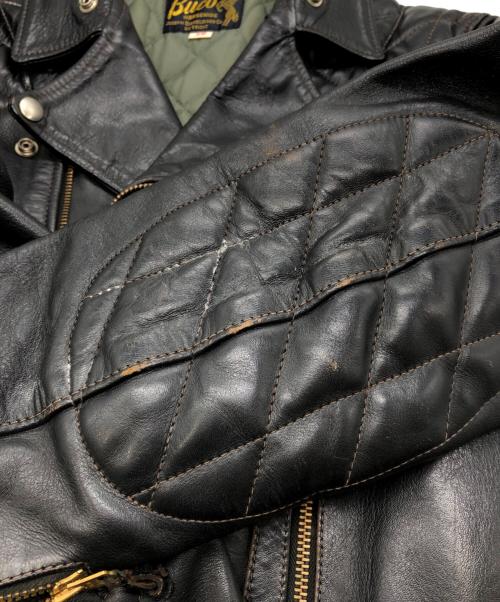 Buco（ブコ）Buco (ブコ) J-82 PADDEDダブルレザージャケット ブラック サイズ:SIZE 38の古着・服飾アイテム
