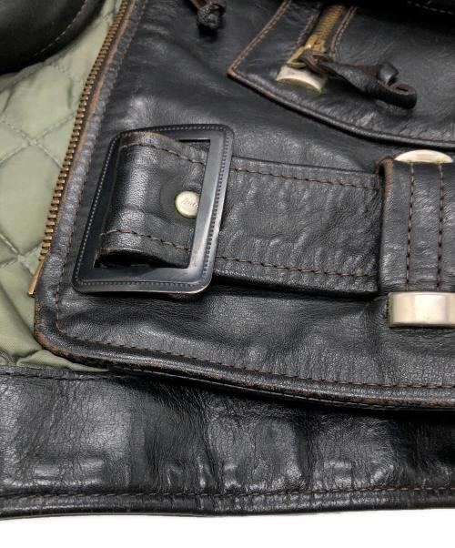 Buco（ブコ）Buco (ブコ) J-82 PADDEDダブルレザージャケット ブラック サイズ:SIZE 38の古着・服飾アイテム