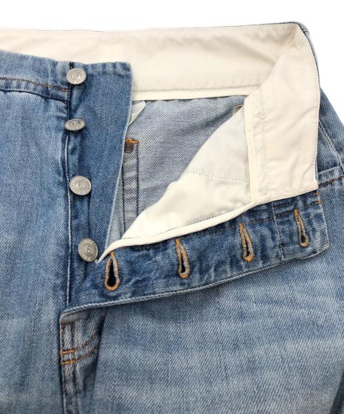 MM6 Maison Margiela（エムエムシックスメゾンマルジェラ）MM6 Maison Margiela (エムエムシックスメゾンマルジェラ) ワイドデニムパンツ ブルー サイズ:SIZE LLの古着・服飾アイテム