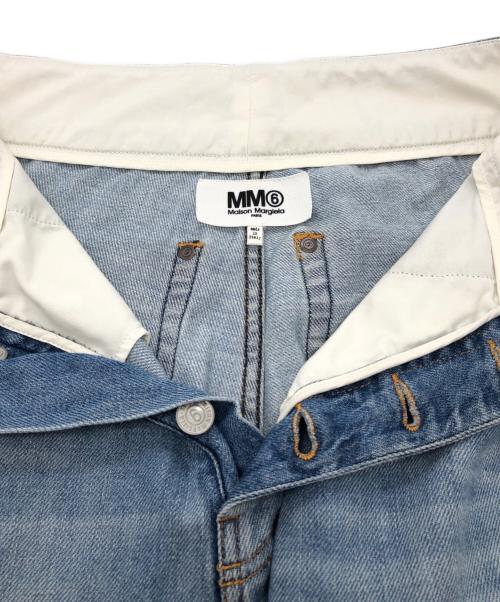 MM6 Maison Margiela（エムエムシックスメゾンマルジェラ）MM6 Maison Margiela (エムエムシックスメゾンマルジェラ) ワイドデニムパンツ ブルー サイズ:SIZE LLの古着・服飾アイテム