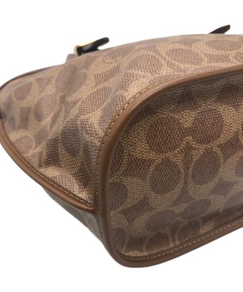 COACH（コーチ）COACH (コーチ) タクシー トート バッグ 21・シグネチャー キャンバス ブラウンの古着・服飾アイテム