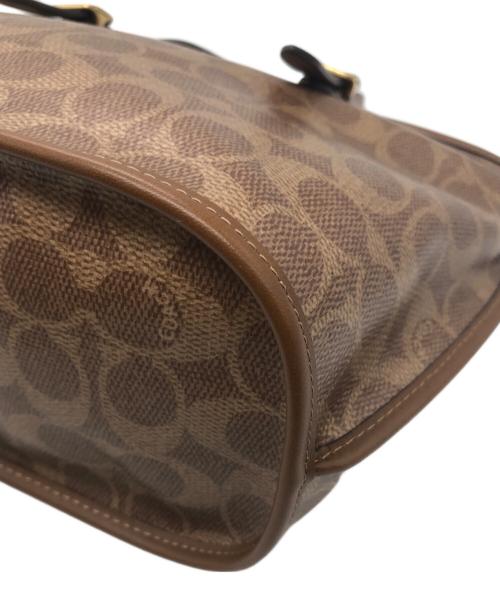 COACH（コーチ）COACH (コーチ) タクシー トート バッグ 21・シグネチャー キャンバス ブラウンの古着・服飾アイテム