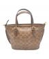 COACH (コーチ) タクシー トート バッグ 21・シグネチャー キャンバス ブラウン：18000円