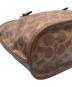 中古・古着 COACH (コーチ) タクシー トート バッグ 21・シグネチャー キャンバス ブラウン：18000円