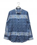 ETROエトロ）の古着「総柄シャツ」｜ブルー