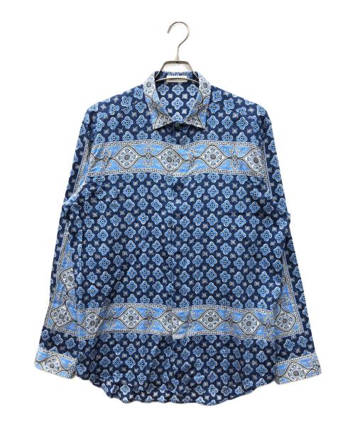 ETRO（エトロ）ETRO (エトロ) 総柄シャツ ブルー サイズ:SIZE XLの古着・服飾アイテム