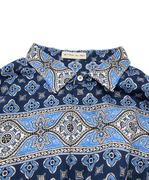 ETRO（エトロ）ETRO (エトロ) 総柄シャツ ブルー サイズ:SIZE XLの古着・服飾アイテム