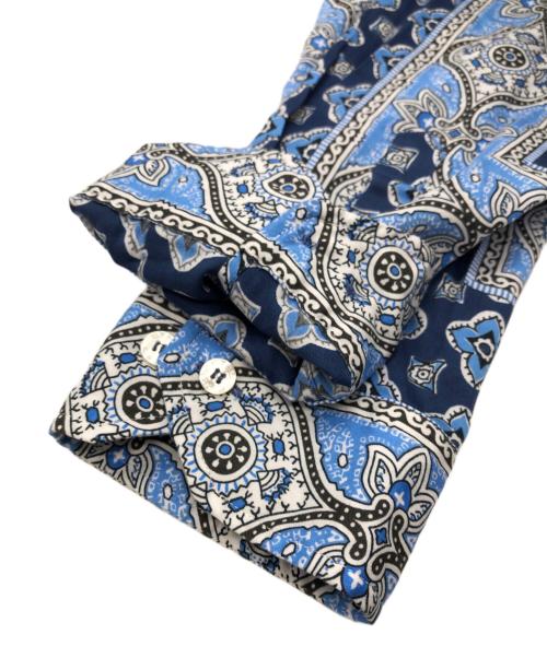 ETRO（エトロ）ETRO (エトロ) 総柄シャツ ブルー サイズ:SIZE XLの古着・服飾アイテム