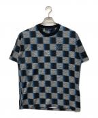 LOUIS VUITTONルイ ヴィトン）の古着「ダミエショートスリーブコットンTシャツ」｜ブルー×ブラック