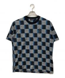 LOUIS VUITTON（ルイ ヴィトン）の古着「ダミエショートスリーブコットンTシャツ」｜ブルー×ブラック