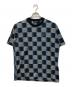 LOUIS VUITTON（ルイ ヴィトン）の古着「ダミエショートスリーブコットンTシャツ」｜ブルー×ブラック