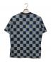 LOUIS VUITTON (ルイ ヴィトン) ダミエショートスリーブコットンTシャツ ブルー×ブラック サイズ:SIZE XL：60000円