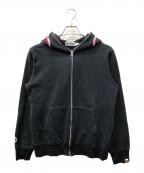 A BATHING APEアベイシングエイプ）の古着「SHARK ZIP UP HOODIE/シャークジップアップフーディ」｜ブラック