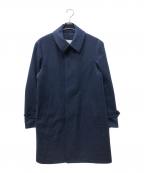 TOMORROW LAND PILGRIM×ERMENEGILDO ZEGNAトゥモローランド ピルグリム×エルメネジルド・ゼニア）の古着「ウールカシミヤフランネルステンカラーコート」｜ネイビー
