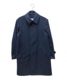 TOMORROW LAND PILGRIM×ERMENEGILDO ZEGNA（トゥモローランド ピルグリム×エルメネジルド・ゼニア）の古着「ウールカシミヤフランネルステンカラーコート」｜ネイビー