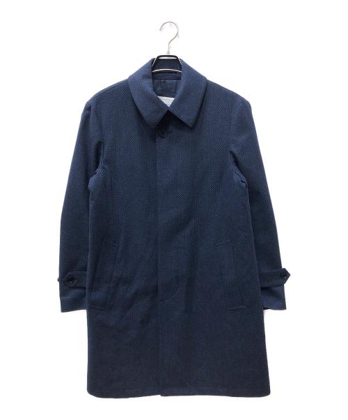 TOMORROW LAND PILGRIM（トゥモローランド ピルグリム）TOMORROW LAND PILGRIM (トゥモローランド ピルグリム) ERMENEGILDO ZEGNA (エルメネジルド・ゼニア) ウールカシミヤフランネルステンカラーコート ネイビー サイズ:SIZE 48の古着・服飾アイテム