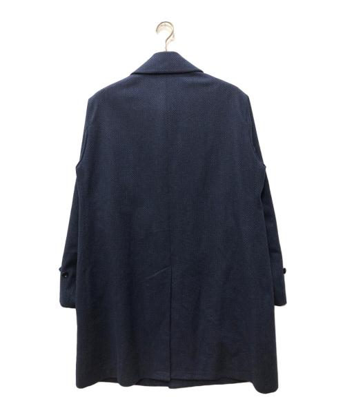 TOMORROW LAND PILGRIM（トゥモローランド ピルグリム）TOMORROW LAND PILGRIM (トゥモローランド ピルグリム) ERMENEGILDO ZEGNA (エルメネジルド・ゼニア) ウールカシミヤフランネルステンカラーコート ネイビー サイズ:SIZE 48の古着・服飾アイテム