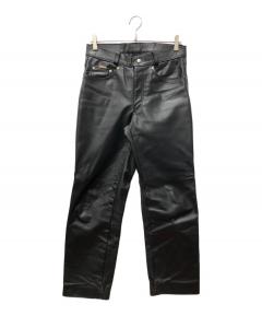 Vanson Leathers バンソンレザーパンツ 28インチ　茶レザー 中古・古着通販】VANSON (バンソン) レザーパンツ ブラック サイズ:28