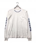 CHROME HEARTSクロムハーツ）の古着「ネックロゴロングスリーブTシャツ」｜ホワイト