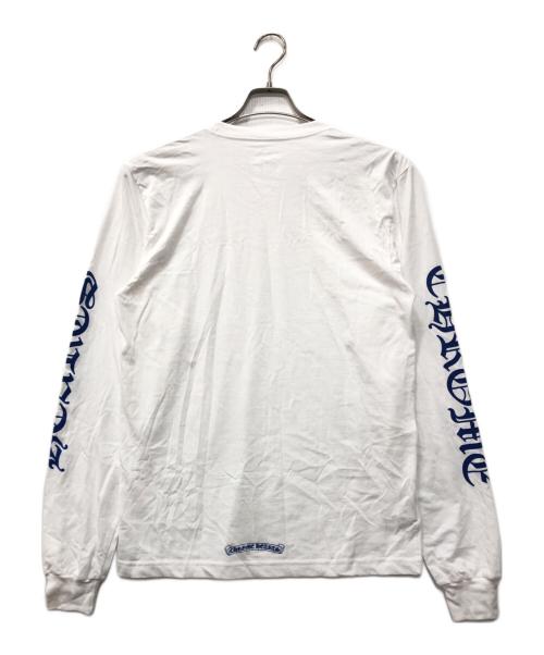 CHROME HEARTS（クロムハーツ）CHROME HEARTS (クロムハーツ) ネックロゴロングスリーブTシャツ ホワイト サイズ:Mの古着・服飾アイテム