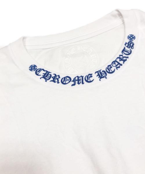 CHROME HEARTS（クロムハーツ）CHROME HEARTS (クロムハーツ) ネックロゴロングスリーブTシャツ ホワイト サイズ:Mの古着・服飾アイテム