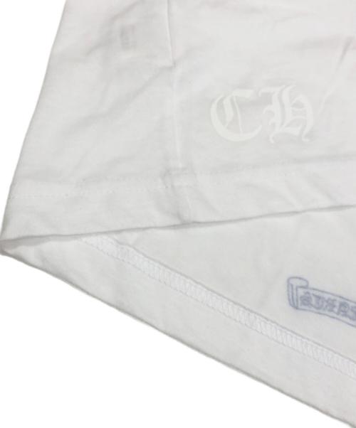 CHROME HEARTS（クロムハーツ）CHROME HEARTS (クロムハーツ) ネックロゴロングスリーブTシャツ ホワイト サイズ:Mの古着・服飾アイテム